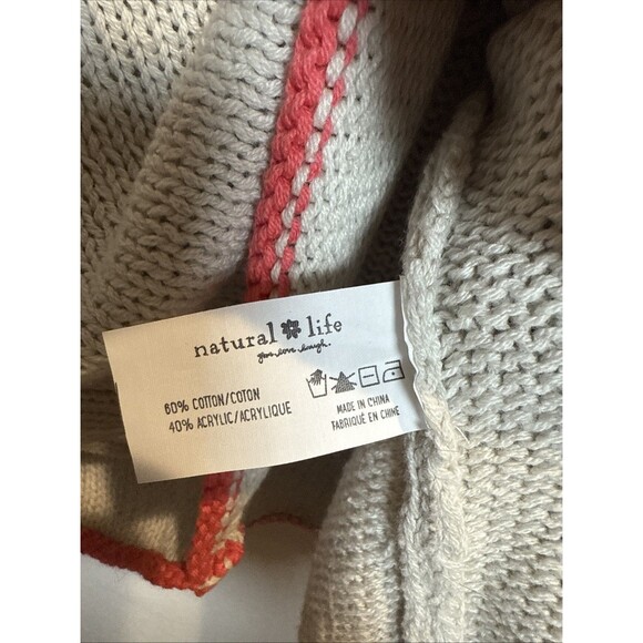 Natural Life Smiley Face Sweater Light Gray Women's Size XS/S - Picture 10 of 12